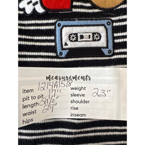 2/$30 ZARA Trafaluc Medium Black & White Striped Turtleneck Long Sleeve Top - Picture 14 of 15